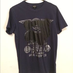Mens Diesel brand spray paint designer shirt